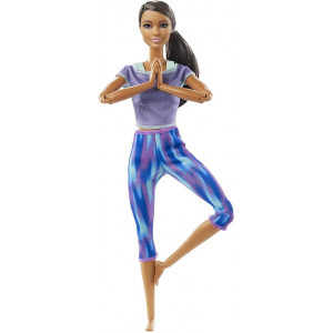 Кукла Barbie Безграничные движения - Брюнетка в фиолетовом костюме 