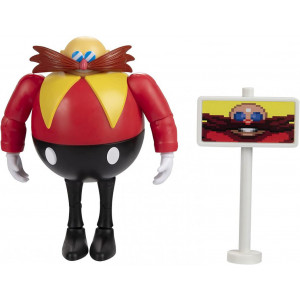 Игрушка Sonic The Hedgehog - Доктор Эггман с табличкой, Jakks (10 см)