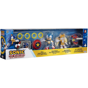 Набор из 3 фигурок Sonic The Hedgehog - Соник, Тейлз, Мотобаг (6,5 см)