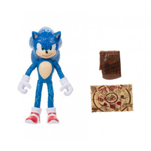 Игрушка Sonic The Hedgehog - Ёжик Соник с картой и сумочкой, Jakks (10см)