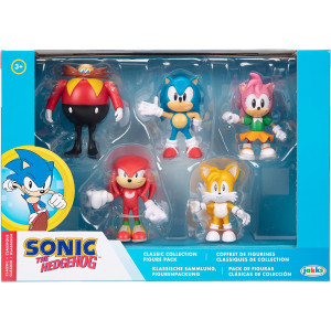 Набор Sonic The Hedgehog 5 фигурок: Доктор Эггман, Ежик Соник,  Эми, Наклс, Тейлз (6,5 см)