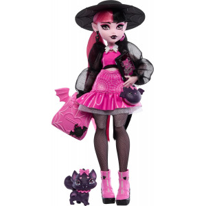 Кукла Monster High Дракулаура Draculaura Doll with Pet Bat-Cat Count Fabulous and Accessories