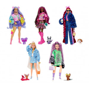 Кукла Барби Экстра #19 афроамериканка с пандой, Barbie Extra Doll HKP93 