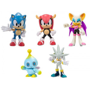 Набор из 5 фигурок Sonic The Hedgehog - Соник, Майти, Руж, Сильвер, Чао (6 см)