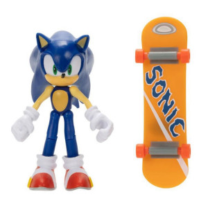 Фигурка Sonic The Hedgehog - Ежик Соник с оранжевым скейтом (10 см) 