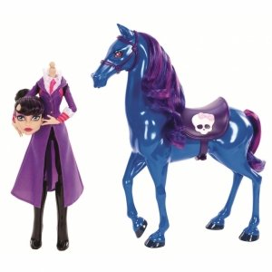 Кукла MONSTER HIGH - Директриса Бладгуд без головы и лошадь Кошмар