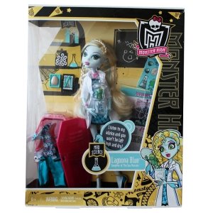 Кукла MONSTER HIGH В классе - Лагуна Блю (со шкафом)