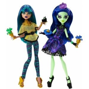 Сет из 2 кукол MONSTER HIGH Аманита и Нефера - Крик и Сахар