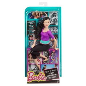 Кукла Made to Move Barbie Doll, Purple Top - Барби Йога Неко фиолетовый топ 