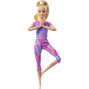 Кукла Barbie Безграничные движения - Блондинка в розовом костюме