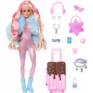 Кукла Barbie Extra Fly - Барби зимняя Barbie Extra Fly Doll with Snow-Themed Travel 