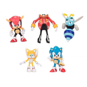 Набор из 5 фигурок Sonic The Hedgehog - Соник, Майти, доктор Эггман, Пчела, Тейлз (6 см)