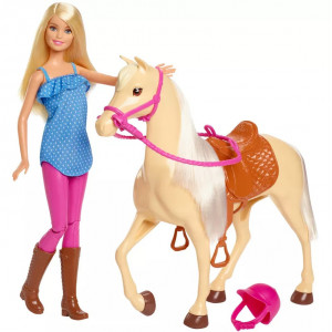 Игровой набор кукла Барби-жокей с лошадью