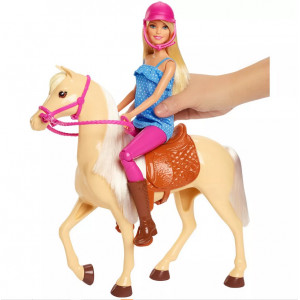 Игровой набор кукла Барби-жокей с лошадью