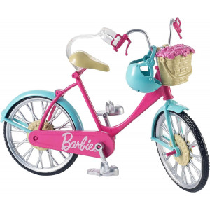 Игровой набор Велосипед для кукол Барби с корзиной цветов