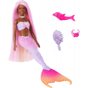 Кукла Barbie Mermaid Doll, “Malibu” with Pink Hair "- Русалочка Малибу, меняющая цвет