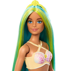 Кукла Barbie Русалочка с салатовыми и бирюзовыми волосами