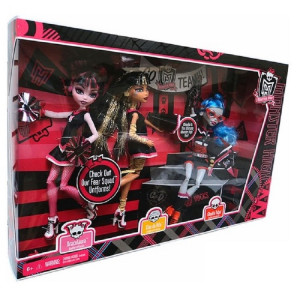 Набор кукол Monster High Группа Поддержки - Дракулаура, Клео и Гулия                                              