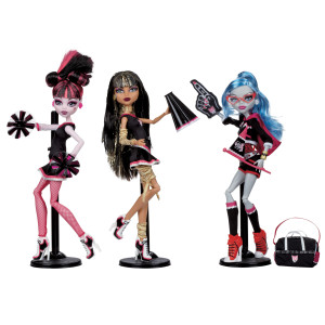 Набор кукол Monster High Группа Поддержки - Дракулаура, Клео и Гулия                                              