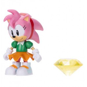 Фигурка Sonic the Hedgehog Action Figures Amy with Yellow Chaos Emerald 10cm