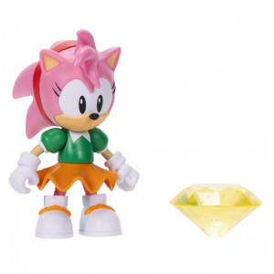 Фигурка Sonic the Hedgehog Action Figures Amy with Yellow Chaos Emerald 10cm