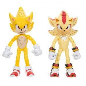 Набор фигурок Sonic The Hedgehog - Супер Соник и Супер Шедоу с подсветкой (13 см)