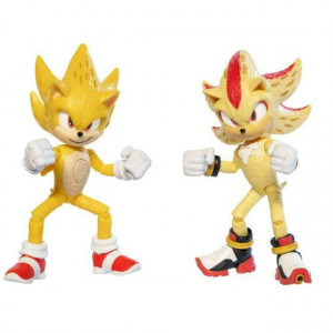 Набор фигурок Sonic The Hedgehog - Супер Соник и Супер Шедоу с подсветкой (13 см)
