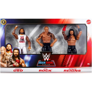 Набор фигурок WWE Jimmy Uso, The Rock und Roman Reigns