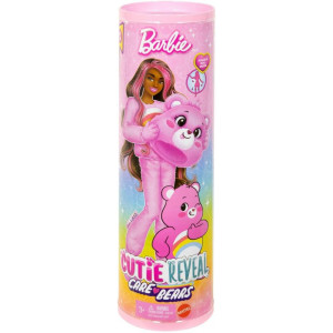 Кукла Barbie Cutie Reveal Care Bears в костюме розового мишки с питомцем и 10 сюрпризами Кукла Barbie Cutie Reveal Care Bears в костюме розового мишки с питомцем и 10 сюрпризами