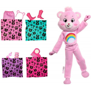 Кукла Barbie Cutie Reveal Care Bears в костюме розового мишки с питомцем и 10 сюрпризами Кукла Barbie Cutie Reveal Care Bears в костюме розового мишки с питомцем и 10 сюрпризами