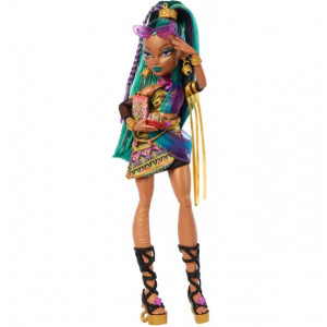 Кукла Monster High Nefera De Nile Doll, Royal Mummy in Dress with Pet Scarab Lavish 