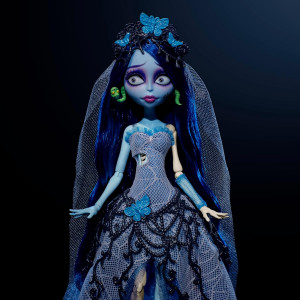 Кукла Monster High Skullector Tim Burtons Emily Corpse Bride, Эмили Труп невесты Кукла Monster High Skullector Tim Burtons Emily Corpse Bride, Эмили Труп невесты