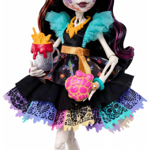Кукла Monster High Skelita Calaveras Doll in Colourful Papel Picado Dress with Dog Candelita