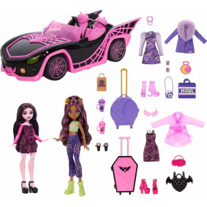 Игровой набор Monster High Eeekend Getaway 20+ Playset Clawdeen Wolf Draculaura Dolls