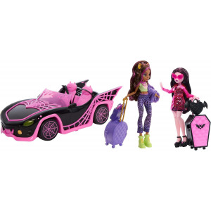 Игровой набор Monster High Eeekend Getaway 20+ Playset Clawdeen Wolf Draculaura Dolls