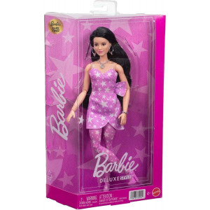 Кукла Barbie Deluxe Style Rare Finds #11 в розовом джинсовом наряде со звездами